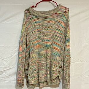 JohnPaulRichard Rainbow Knit Women's Sweater